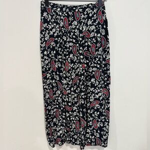 Vintage New Frontier 90s Western Boho Midi Skirt Size M‎ Paisley Cowgirl Slip